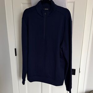 RLX Ralph Lauren Men's Dark Blue Zip-Up Sweater